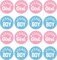 Pink and Blue Gender Reveal Party Stickers - 100 Count, Team Boy and Team Girl Voting Labels for Baby Shower and Gender Reveal Decorations